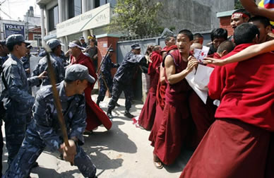 Manifestação de Tibetanos para a criação de um território próprio